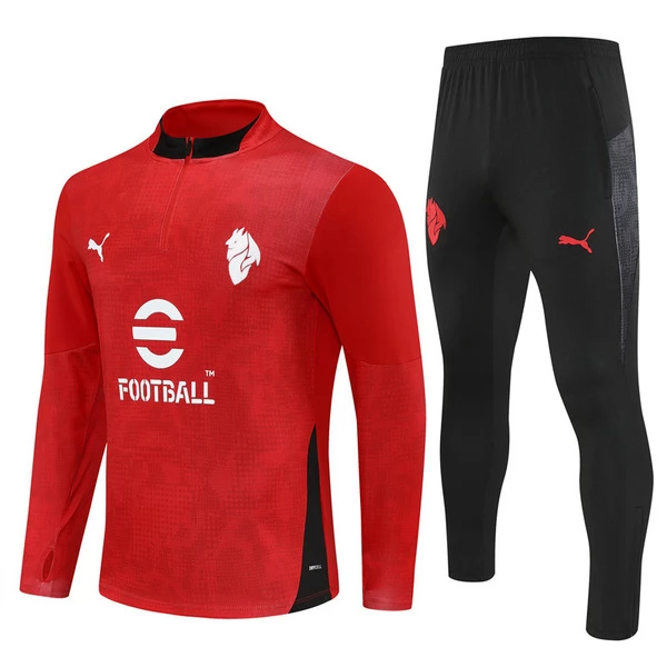 AC Milan Conjunto Sudadera de Entrenamiento Niños 2025-26 - 1-4 Zip Rojo AC Milan Conjunto Sudadera de Entrenamiento Niños 2025-26 - 1-4 Zip Rojo