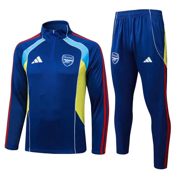 Arsenal Conjunto Sudadera de Entrenamiento Niños 2025-26 - 1-4 Zip Azul Arsenal Conjunto Sudadera de Entrenamiento Niños 2025-26 - 1-4 Zip Azul