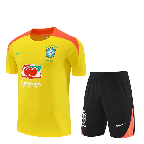 Brasil Conjunto Camiseta de Entrenamiento Niños 2025-26 - Shorts Amarillo Brasil Conjunto Camiseta de Entrenamiento Niños 2025-26 - Shorts Amarillo