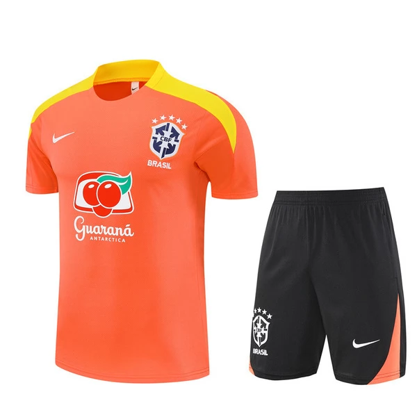 Brasil Conjunto Camiseta de Entrenamiento Niños 2025-26 - Shorts Naranja Brasil Conjunto Camiseta de Entrenamiento Niños 2025-26 - Shorts Naranja