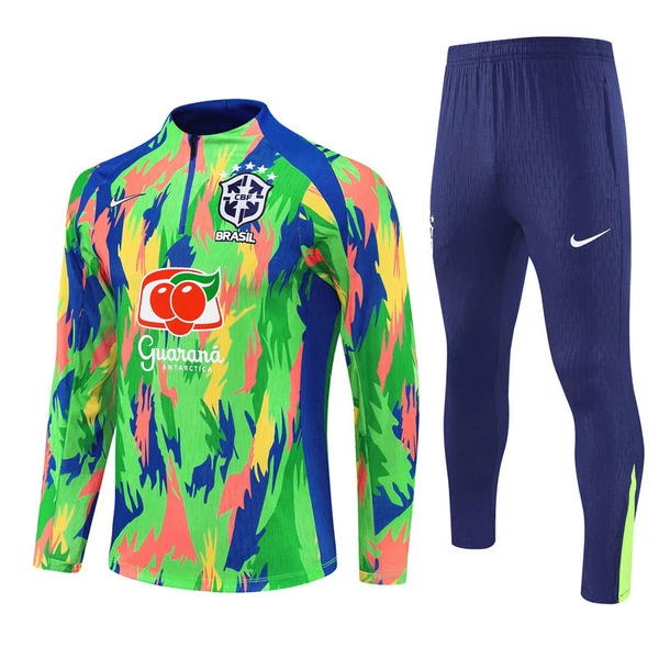 Brasil Conjunto Sudadera de Entrenamiento 2025-26 - 1-4 Zip Verde Brasil Conjunto Sudadera de Entrenamiento 2025-26 - 1-4 Zip Verde