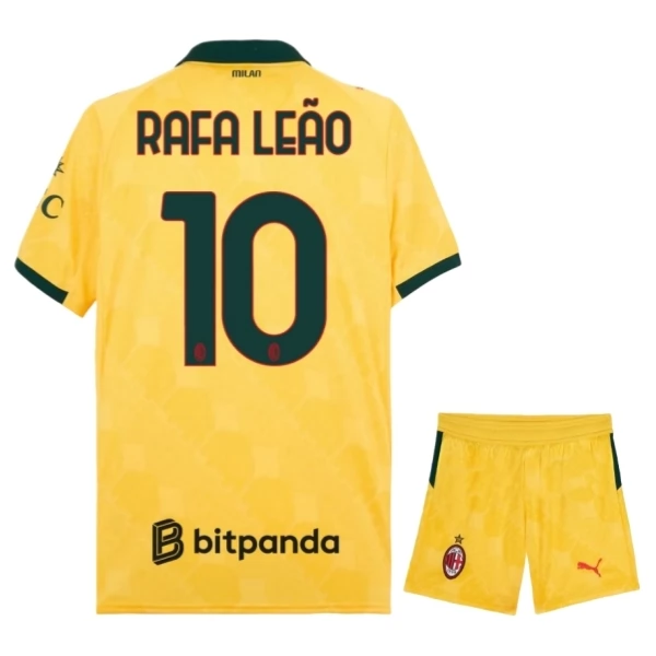 Camiseta AC Milan Rafa Leão 10 Niños Tercera Equipación 2025-2026 Camiseta AC Milan Rafa Leão 10 Niños Tercera Equipación 2025-2026