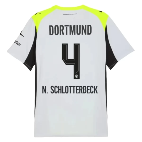 Camiseta BVB Borussia Dortmund N.Schlotterbeck 4 Segunda Equipación 2025-2026 Camiseta BVB Borussia Dortmund N.Schlotterbeck 4 Segunda Equipación 2025-2026