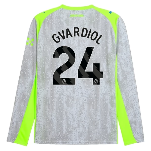 Camiseta Manchester City FC Gvardiol 24 Tercera Equipación 2025-2026 Manga Larga Camiseta Manchester City FC Gvardiol 24 Tercera Equipación 2025-2026 Manga Larga
