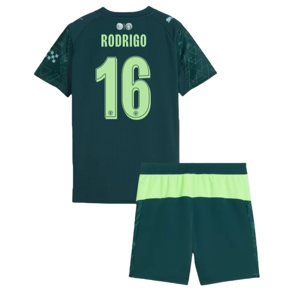 Camiseta Manchester City FC Rodrigo 16 Niños Primera Equipación Fourth 2025-2026 Camiseta Manchester City FC Rodrigo 16 Niños Primera Equipación Fourth 2025-2026