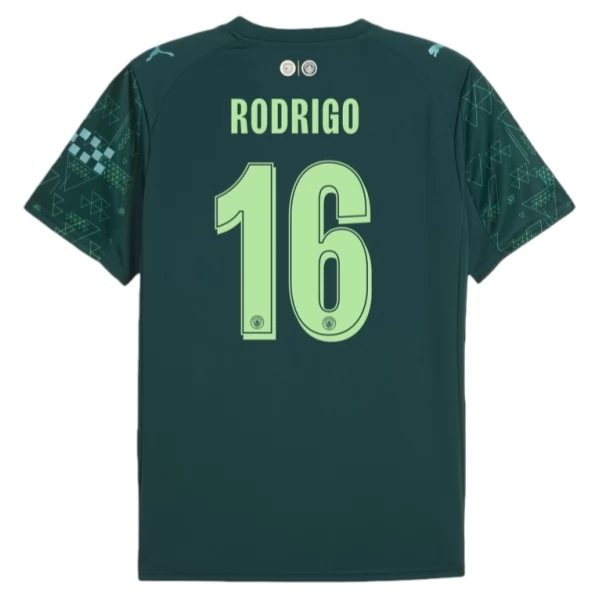 Camiseta Manchester City FC Rodrigo 16 Primera Equipación Fourth 2025-2026 Camiseta Manchester City FC Rodrigo 16 Primera Equipación Fourth 2025-2026