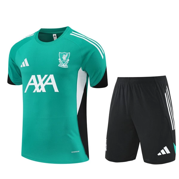 Liverpool FC Conjunto Camiseta de Entrenamiento Niños 2025-26 - Shorts Verde Liverpool FC Conjunto Camiseta de Entrenamiento Niños 2025-26 - Shorts Verde