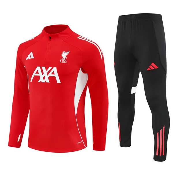 Liverpool FC Conjunto Sudadera de Entrenamiento Niños 2025-26 - 1-4 Zip Rojo Liverpool FC Conjunto Sudadera de Entrenamiento Niños 2025-26 - 1-4 Zip Rojo