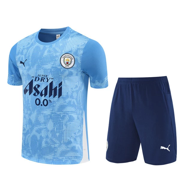 Manchester City FC Conjunto Camiseta de Entrenamiento 2025-26 - Shorts Azul Manchester City FC Conjunto Camiseta de Entrenamiento 2025-26 - Shorts Azul