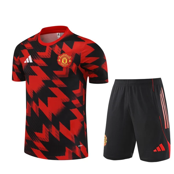 Manchester United FC Conjunto Camiseta de Entrenamiento Niños 2025-26 - Shorts Rojo Manchester United FC Conjunto Camiseta de Entrenamiento Niños 2025-26 - Shorts Rojo