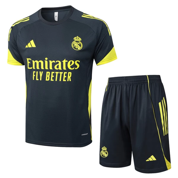Real Madrid CF Conjunto Camiseta de Entrenamiento 2025-26 - Shorts Negro Real Madrid CF Conjunto Camiseta de Entrenamiento 2025-26 - Shorts Negro