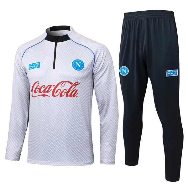 SSC Napoli Conjunto Sudadera de Entrenamiento 2025-26 - 1-4 Zip Gris SSC Napoli Conjunto Sudadera de Entrenamiento 2025-26 - 1-4 Zip Gris